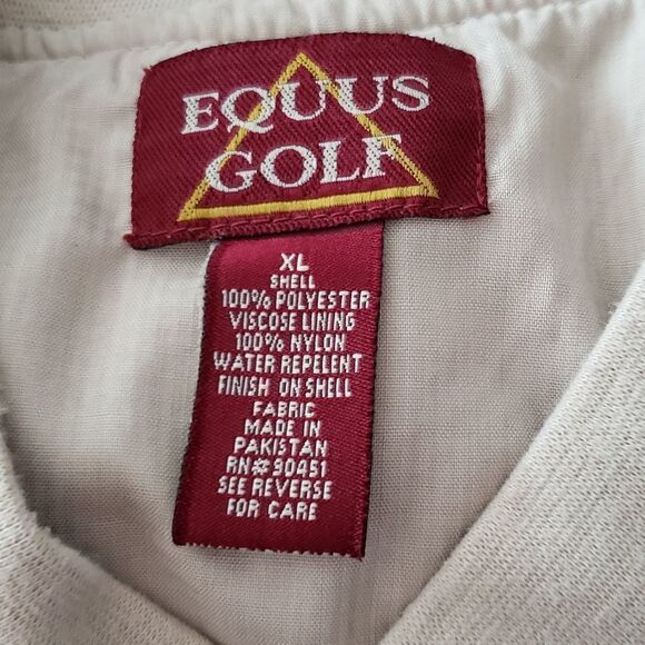 Equus Golf Men's Cream Colored Golf Vest Sz XL - Picture 3 of 3